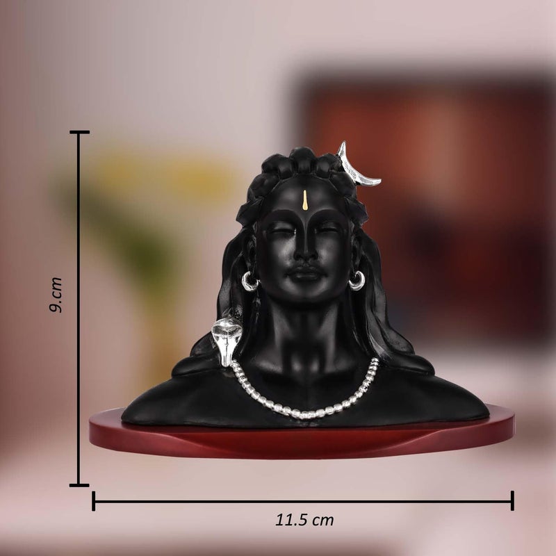 DIVINITI 999 Silver Plated Adiyogi Shiv ji Idol for Home Decor Showpiece Puja RoomReligious Statue for Peace and ProsperityLuxury Sculptures for Table Decor Gift Festival 9 X 115 cm - Image 3