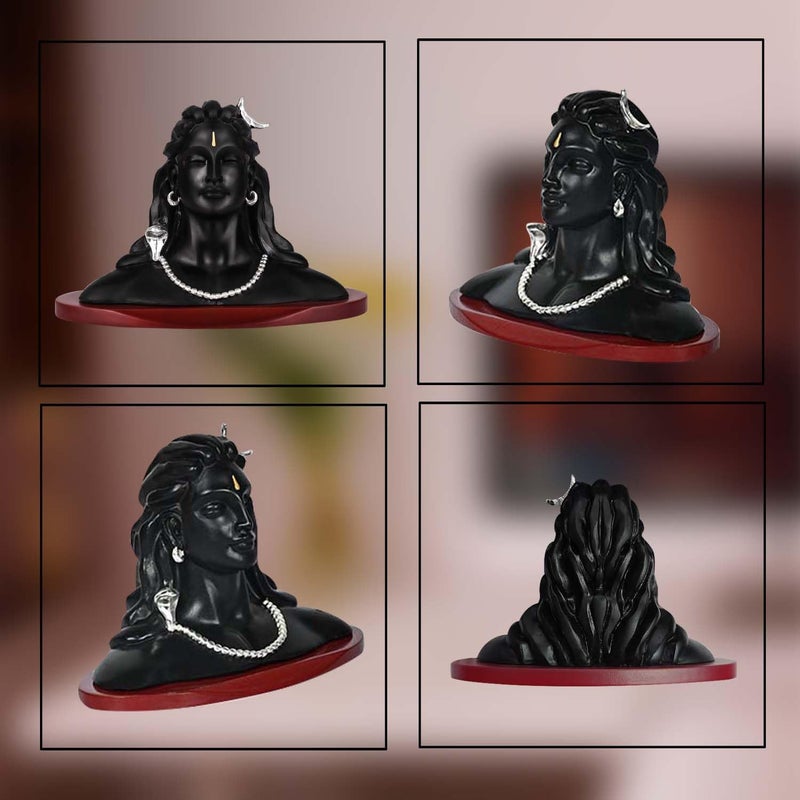 DIVINITI 999 Silver Plated Adiyogi Shiv ji Idol for Home Decor Showpiece Puja RoomReligious Statue for Peace and ProsperityLuxury Sculptures for Table Decor Gift Festival 9 X 115 cm - Image 4
