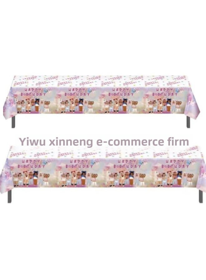 ROBLOX Pink Virtual World Theme Birthday Party Paper Tray Paper Cup Paper Towel Tableware Decoration Suit Supplies-Color:18  - Image 4