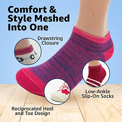BRIGHT STAR Women's Low Cut Ankle Socks - 30-Pair | Soft & Comfortable Athletic Socks, Durable Polyester Blend, Machine Washable, Stylish Sock Pack for All Seasons (Size 9-11) - Image 2