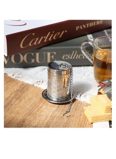 Excefore Tea Infusers 2Pcs Stainless Steel Tea Strainer Set Extra Fine Mesh Tea Steeper for Brew Tea Spices and Seasonings Small Soup Seasonings Spice Separated Basket with Long Chain and Tray (6 * 4cm)  - Image 4