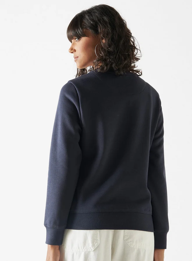 لي كوبر سويت شيرت بياقة ضيّقة وأكمام طويلة وطبعات جرافيك من لي كوبر