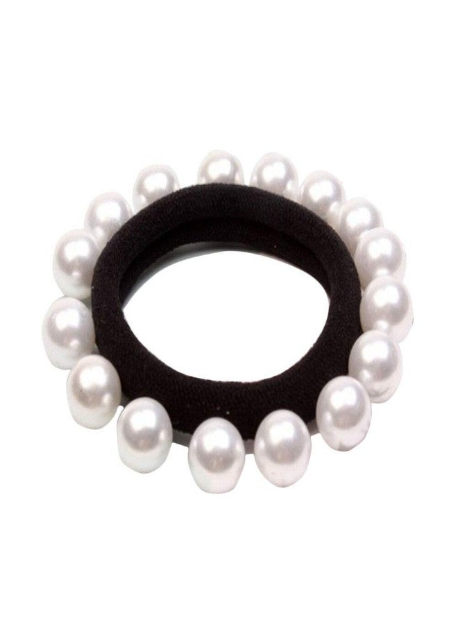 styling success Pearls Beads Headbands Ponytail Holder/Rubber Band Combo of 5 Ponytail for Girls and Women (5 Pices) - Image 2
