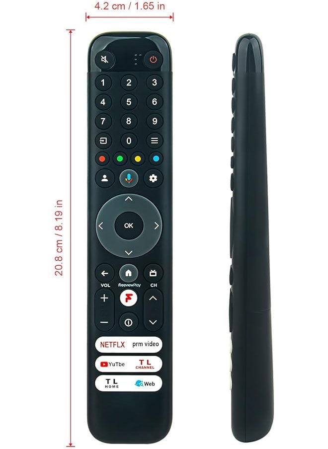 erorex Voice Replaced Remote Control Fit For Tcl 43C645K 50C645K 75C645K 85C645K 55C645K 65C645K Android Smart Tv Controller Rc833 Gub2 Rc833 Gub2 Rc833 Gub2 Rc833Gub2  - Image 5
