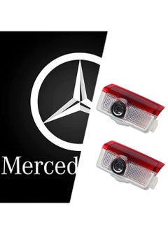 2 Pcs Car Door LED Logo Projector Welcome Lamp Door Light Puddle Lights Kit Compatible with Accessories A B E C G GL GLA GLC GLE GLS Class 4dr W205 W213 W177 W176