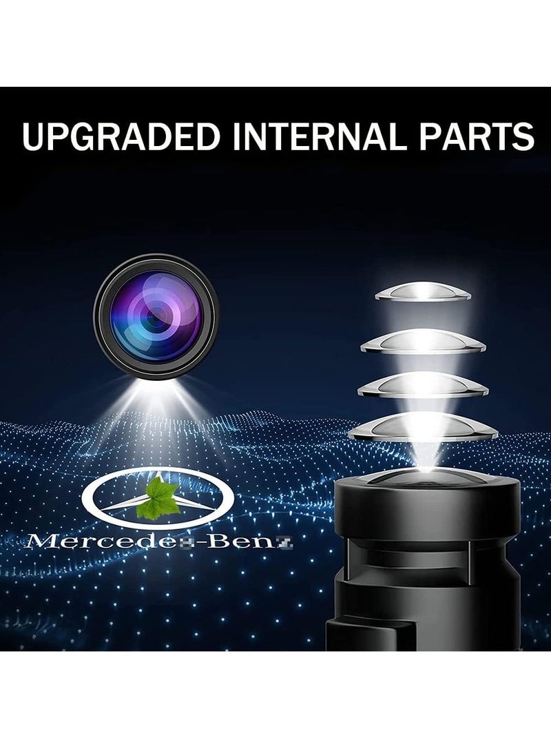 RATSAW - 2 Pcs Car Door LED Logo Projector Welcome Lamp Door Light Puddle Lights Kit Compatible with Accessories A B E C G GL GLA GLC GLE GLS Class 4dr W205 W213 W177 W176 - Image 1