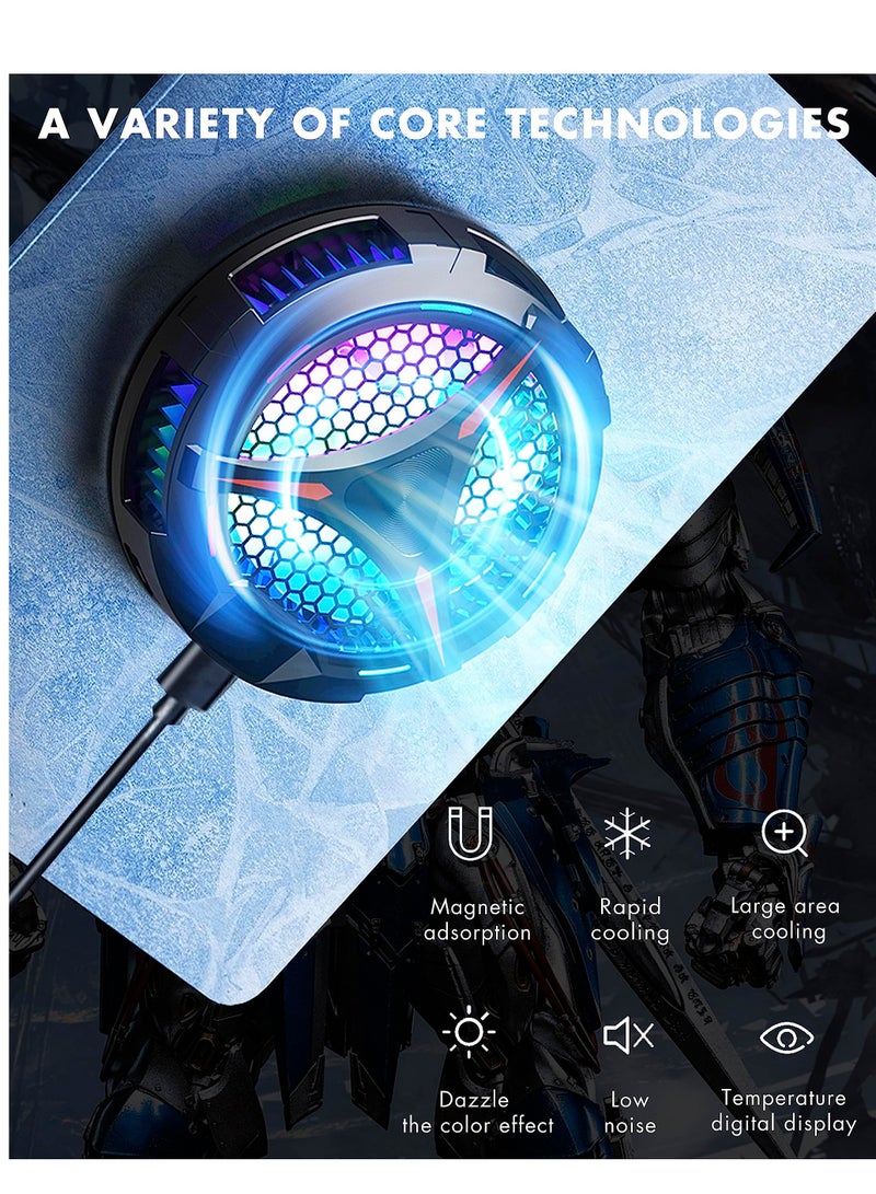 مبرد ايباد مغناطيسي لجهاز ايباد وسيرفس برو وسامسونج تاب من ايسيدايز، متوافق مع ستيم ديك، مبرد عالمي مع شاشة عرض درجة الحرارة لالعاب الموبايل والبث المباشر لتيكتوك - Image 3