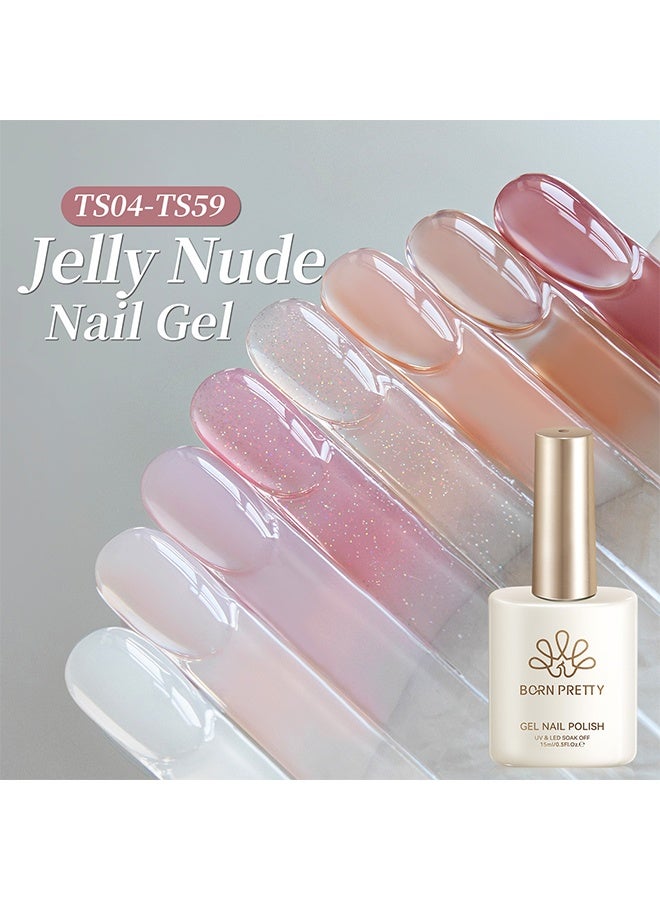 Born Pretty Color Nail Gel, Gel Nail Polish, UV & LED Soak Off, Sweet Rose Gel Nail Polish, Sheer Jelly Formula Long-Lasting 14 Days Wear Nail Lacquer for Home & Salon Use 15ml - Image 3