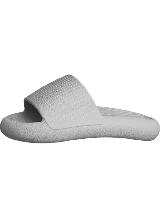Sanli Thick-Soled Slip-On Slippers For Men And Women, Odor-Resistant, Soft-Soled, Non-Slip, Bathroom And Indoor Use, Gray, Size 40-41 - Image 1