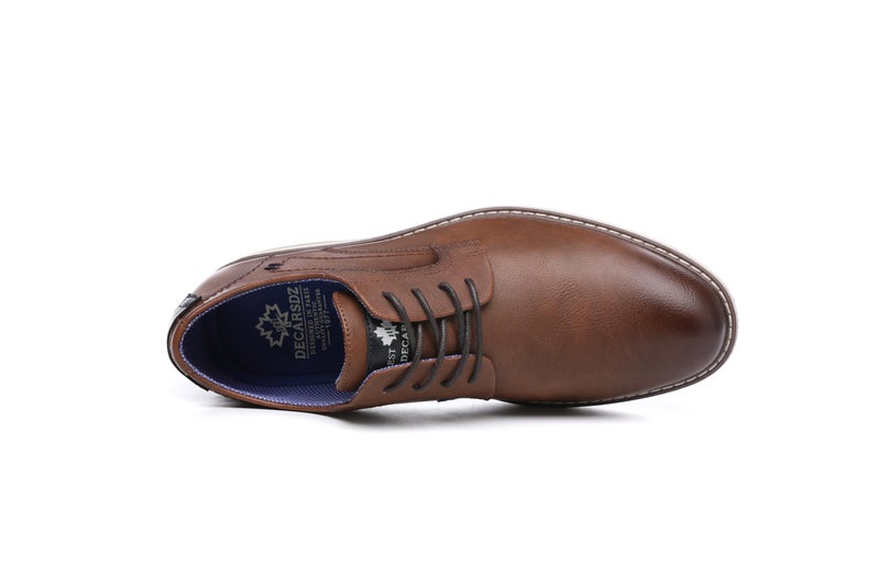 DECARSDZ Mens Dress Casual Oxford Shoes Business Formal Shoe Use for Business Social Gatherings Wedding Travel Brown - Image 4