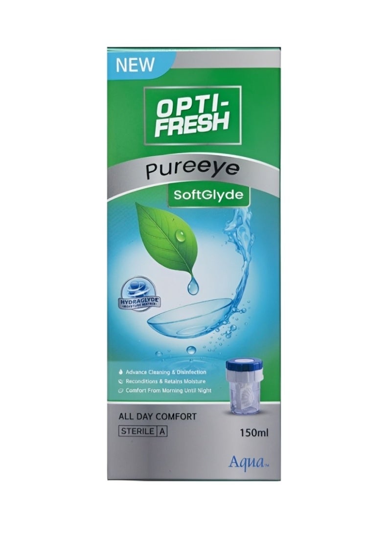 OPTIFRESH Opti-Fresh Pureeye SoftGlyde Contact Lens Solution 150ml - Image 1