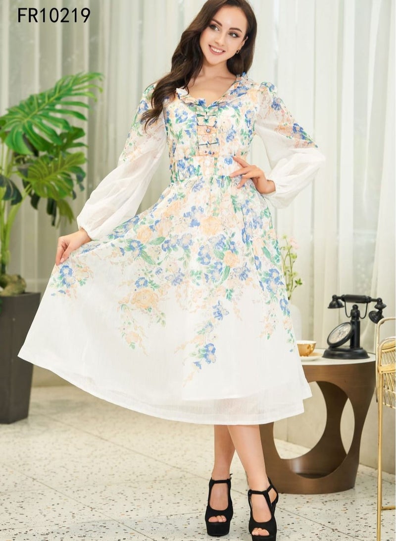 floral  midi dress  - Image 2