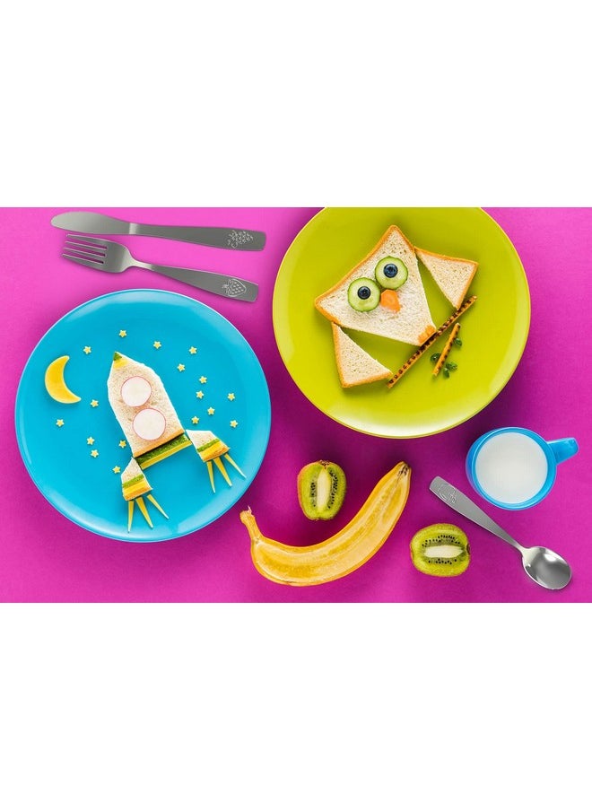 CHILLOUT LIFE - 12 Piece Stainless Steel Kids Silverware Set - Child and Toddler Safe Flatware - Kids Utensil Set - Metal Kids Cutlery Set Includes 4 Small Kids Spoons, 4 Forks & 4 Knives - Image 1