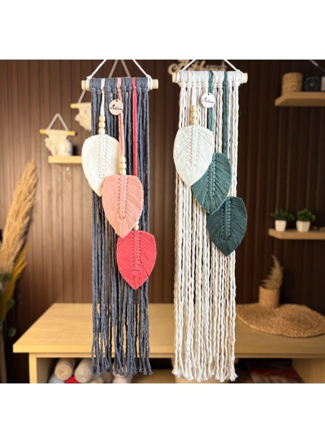 انتيكيانو عبوة من 2 بساط مكرمية للتعليق على الحائط معلقات دانتيل منسوجة يدويا بنمط بوهيمي ديكور للحائط خلفية حرفية - Image 1