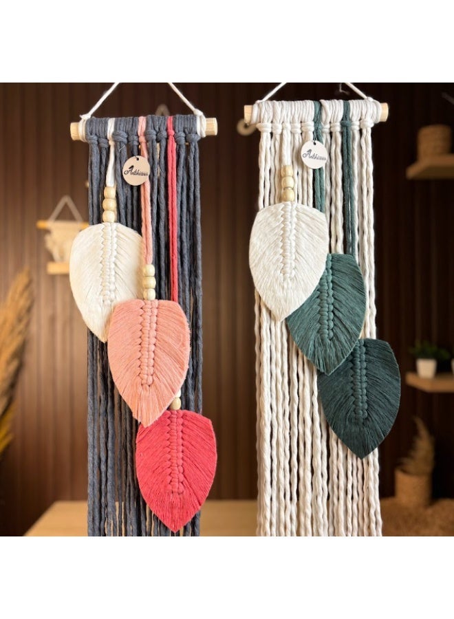 انتيكيانو عبوة من 2 بساط مكرمية للتعليق على الحائط معلقات دانتيل منسوجة يدويا بنمط بوهيمي ديكور للحائط خلفية حرفية - Image 4