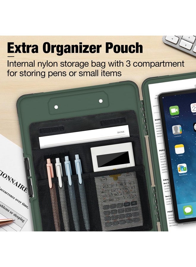 Sooez Toughest Clipboard with Storage, Internal Pen Pouch Included, Letter/ A4 Size, Shockproof Heavy Duty Plastic Clip Boards 8.5x11”, High Capacity Clipboards Box Case for Contractor Trucker Driver - Image 2