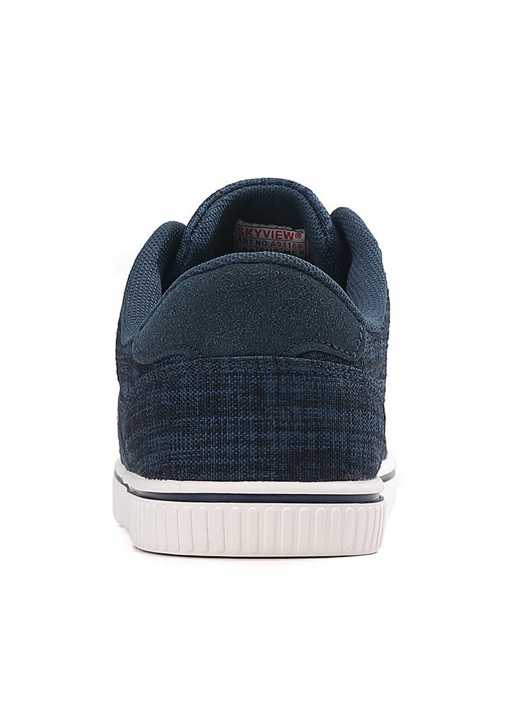 Sky View Mens Casual Shoes Low Top Fashion Canvas Sneakers Breathable Comfort Walking Shoes for Male Blue  - Image 4