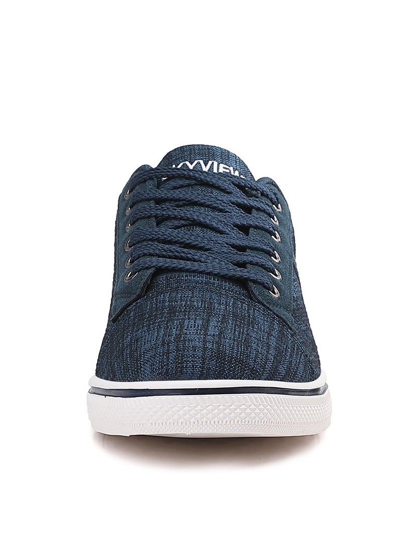 Sky View Mens Casual Shoes Low Top Fashion Canvas Sneakers Breathable Comfort Walking Shoes for Male Blue  - Image 3