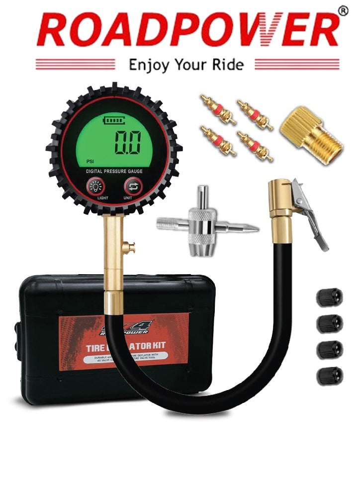 RoadPower Digital Tire Deflator 200PSI Air Down Offroad Kit with Precision Release Button  Repair Tool  Quickly Deflate 4x4 Off Road Tires TG-442  - Image 2