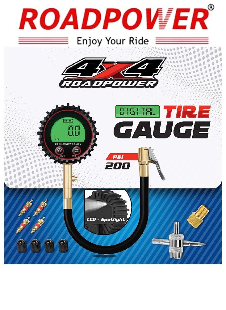 RoadPower - Digital Tire Deflator 200PSI Air Down Offroad Kit with Precision Release Button  Repair Tool  Quickly Deflate 4x4 Off Road Tires TG-442 - Image 1