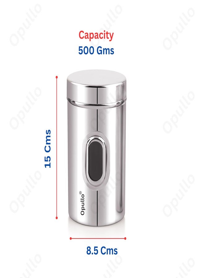 Opullo Mother’s Choice See Through Containers | Small Steel Containers | Steel Container with Lid | Stainless Steel Slim Container | Ubha Dabba | Steel Airtight Container | 500 GMS | Pack of 3 - Image 3