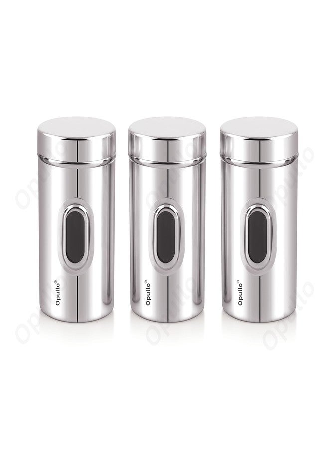 Opullo Mother’s Choice See Through Containers | Small Steel Containers | Steel Container with Lid | Stainless Steel Slim Container | Ubha Dabba | Steel Airtight Container | 500 GMS | Pack of 3 - Image 1
