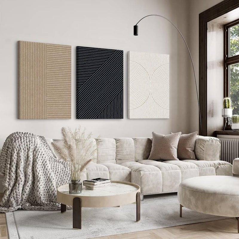 Youillne Modern Abstract Canvas Wall Art Set of 3 - Image 4