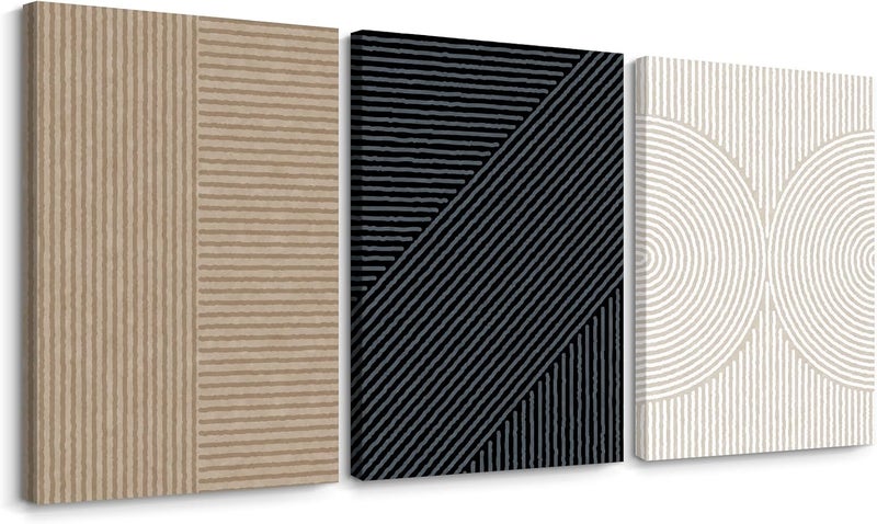 Youillne Modern Abstract Canvas Wall Art Set of 3 - Image 1