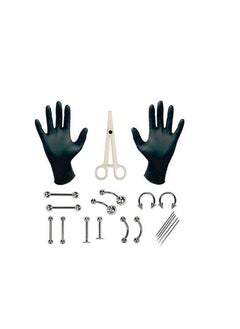 ORiTi ORiTi 20pcs/lot Professional Piercing Kits Puncture Ear Nose Eyebrow Sets Plier Piercings Clamp Steel Needles Tool Kits Body Jewelry Body Piercing Tools  - Image 3