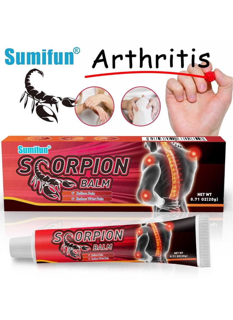 Sumifun Scorpion Balm Relieve Pain Reduce Wrist Pain Suitable For People With Neck, Shoulder, Waist, Leg, Hand, Foot And Joint Pain 20g - Image 1
