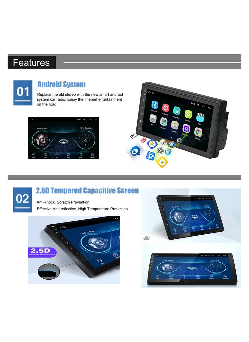 Android Screen For Toyota Innova 2015 To 2018 4GB RAM 64GB Memory Support Apple Carplay Android Auto Full HD Touch Screen 9 Inch built In Bluetooth USB Radio WiFi Play Store Backup Camera included