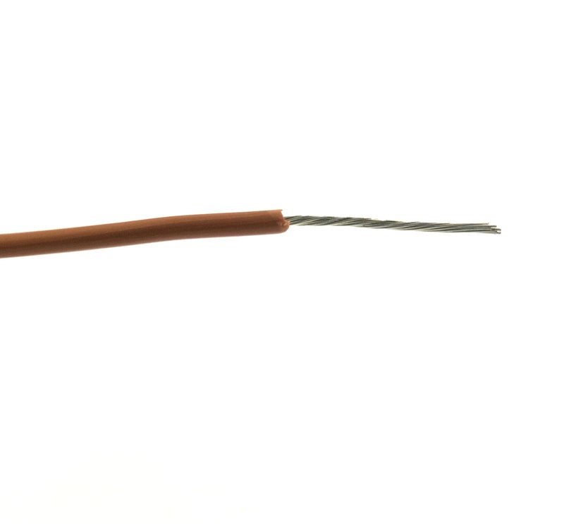 INVENTO 5mtr 20 AWG 0.5 sq.mm 1.5A Tinned Copper PVC Wire Flexible Brown Cable 1.7mm Dia High Temperature for DIY - Image 3
