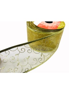 Evisha Evisha 1 Roll 4 Meter Fabric Christmas Lace Ribbon for Christmas Tree Decoration Hanging Ornaments Assorted Print  - Image 3