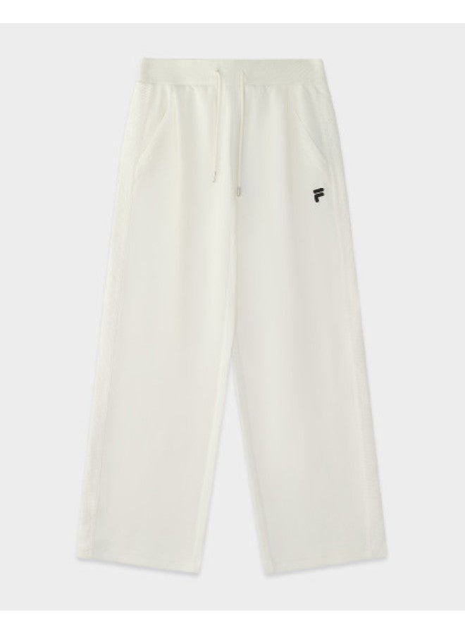 FILA Women'S Fusion Series Casual Pants Ladies Fashion Loose Versatile Wide Leg Knitted Trousers - Image 1