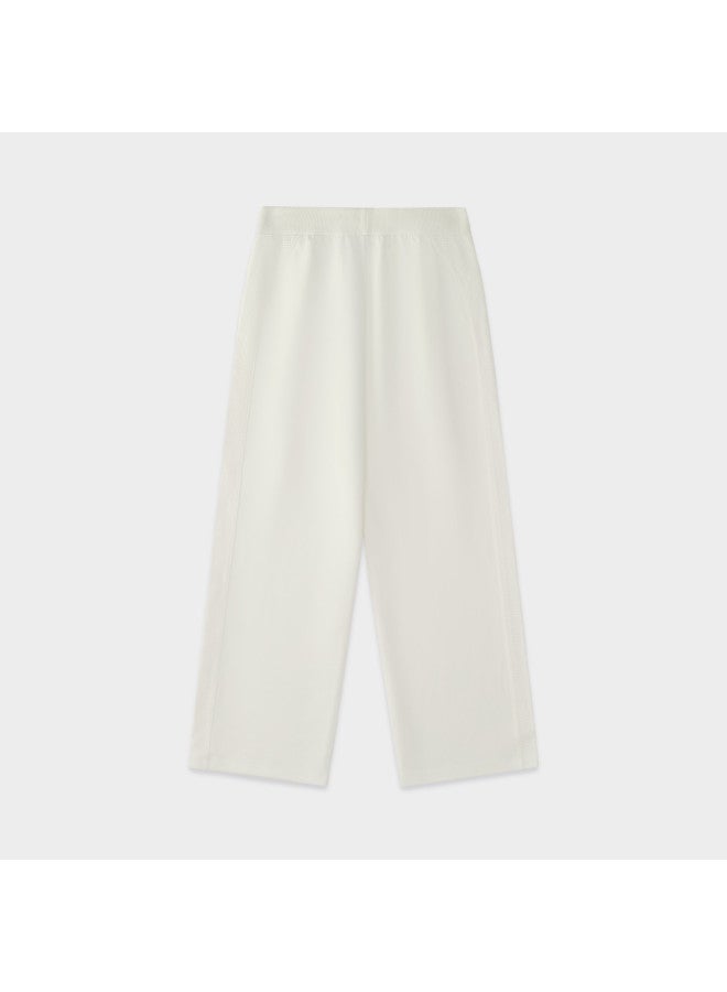 FILA Women'S Fusion Series Casual Pants Ladies Fashion Loose Versatile Wide Leg Knitted Trousers - Image 3