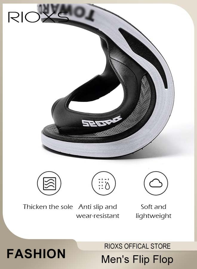 Men's Flip Flop, Anti-Slip Shower Slippers, Ultra Soft Flat Beach Open Sandal, Comfort Fit Flip Flops, Lightweight Slippers For Men, Flipflops For Bathroom, Indoor Or Outdoor Use image 6