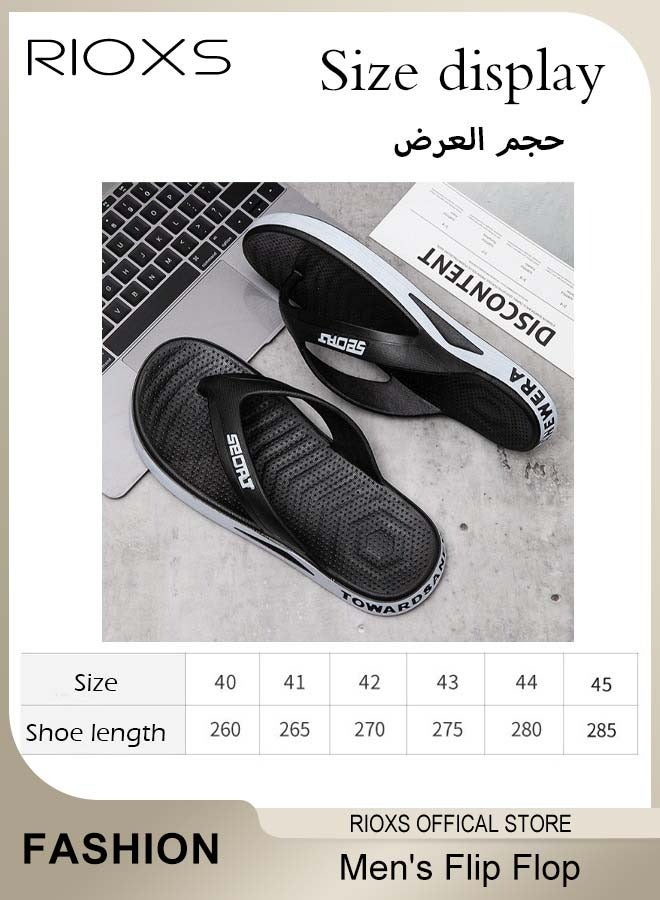 Men's Flip Flop, Anti-Slip Shower Slippers, Ultra Soft Flat Beach Open Sandal, Comfort Fit Flip Flops, Lightweight Slippers For Men, Flipflops For Bathroom, Indoor Or Outdoor Use image 7