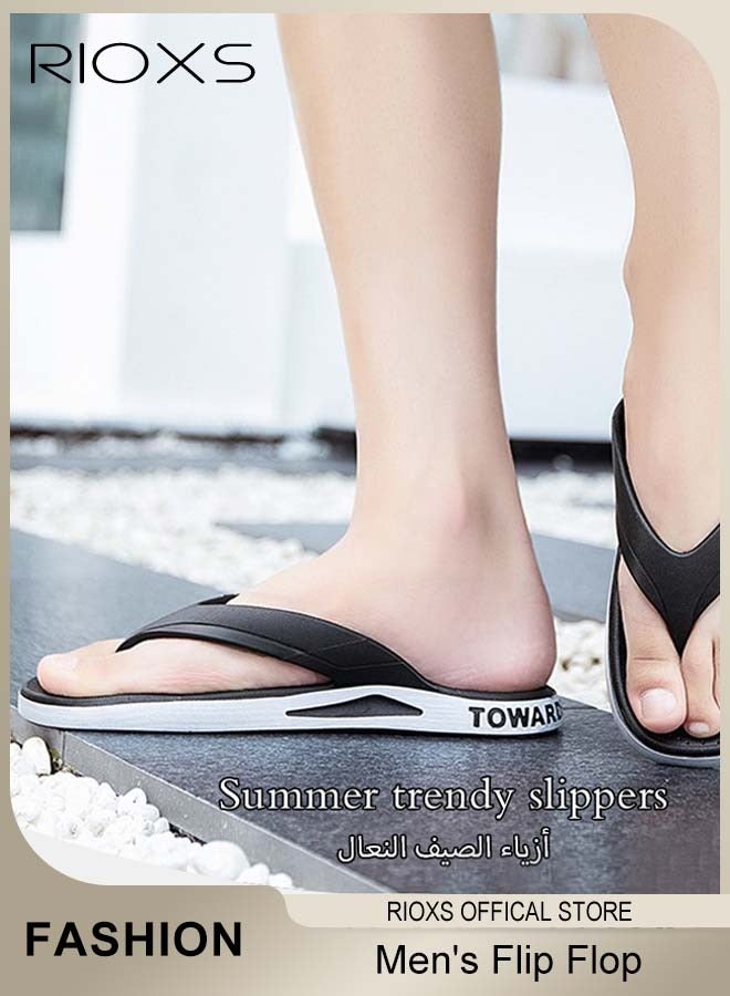 Men's Flip Flop, Anti-Slip Shower Slippers, Ultra Soft Flat Beach Open Sandal, Comfort Fit Flip Flops, Lightweight Slippers For Men, Flipflops For Bathroom, Indoor Or Outdoor Use image 9