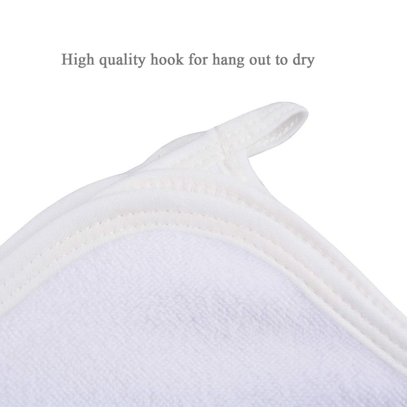 Mars wings Microfiber Facial Cloths (Facial Towels), 8 Pack (12 x 12 inch), Super Absorbent, Quick Drying Fast, Soft, Eco-Friendly, for Facial Wash Cleansing, Make-up Removal, Baby and Travel (White) - Image 5