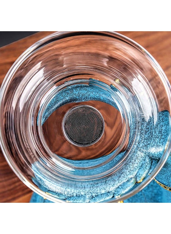 Blue Deer Glass Teapot Magnetic Lazy Kung Fu Tea Set  - Image 3