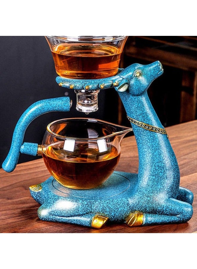 Blue Deer Glass Teapot Magnetic Lazy Kung Fu Tea Set  - Image 5