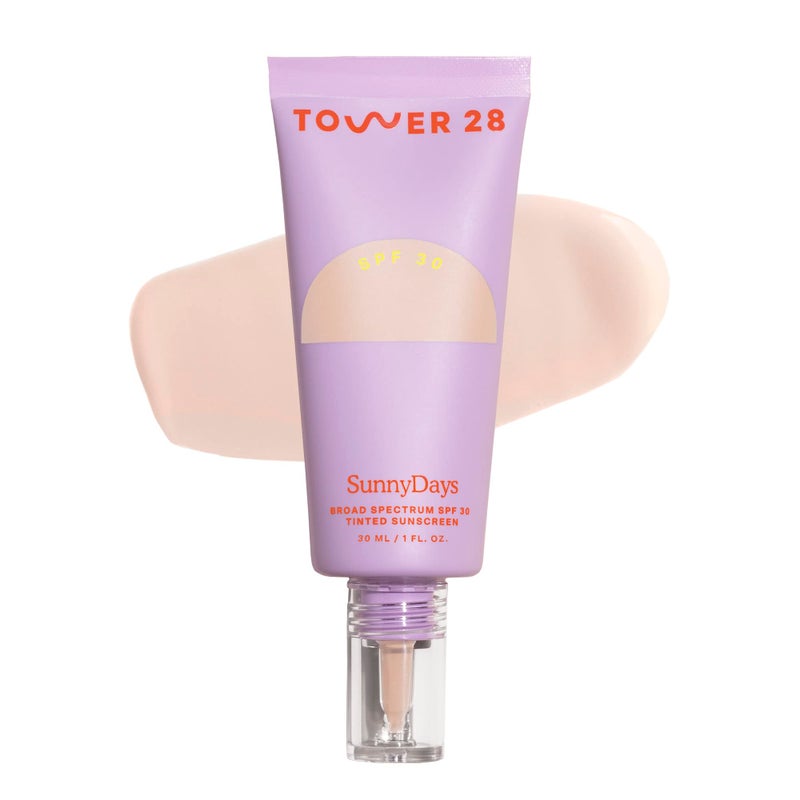 Tower 28 Beauty SunnyDays SPF 30 Tinted Mineral Sunscreen - For Sensitive Skin - 2-in-1 Facial Broad Spectrum UVA/UVB Protection + Foundation - Shade 05 FAIRFAX - Fair with Pink Undertones, 1 Fl Oz - Image 1