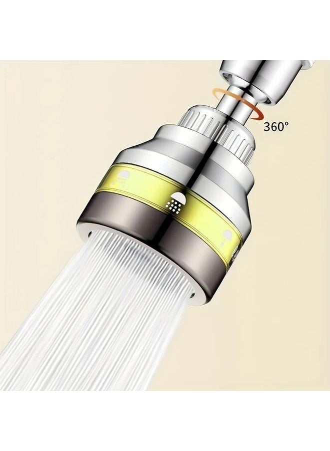رأس دش صنبور المطبخ الدوار 360 درجة فضي ممتد عالي الضغط موفر للماء - Image 5