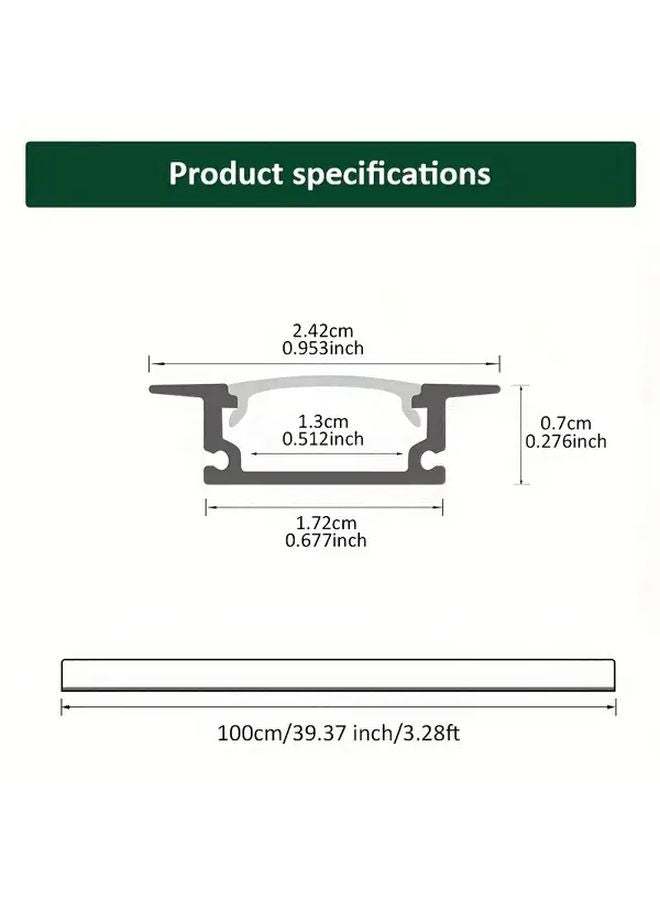 14pcs 1 Meter LED Channel Diffuser Spray White Aluminum White Cover U Shape Track - Image 4