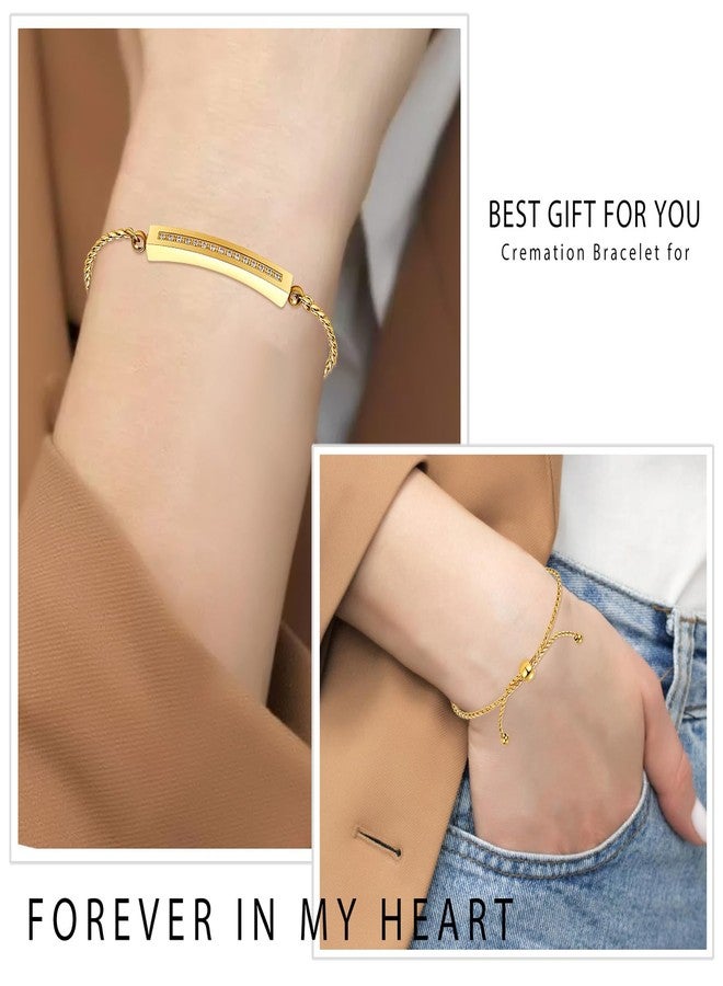Minicremation Shiny Crystal Cremation Bracelet for Ashes for Women Cube Urn Bangle Locket Ash Holder Memorial Jewelry Bracelet Keepsake Gift - Image 5