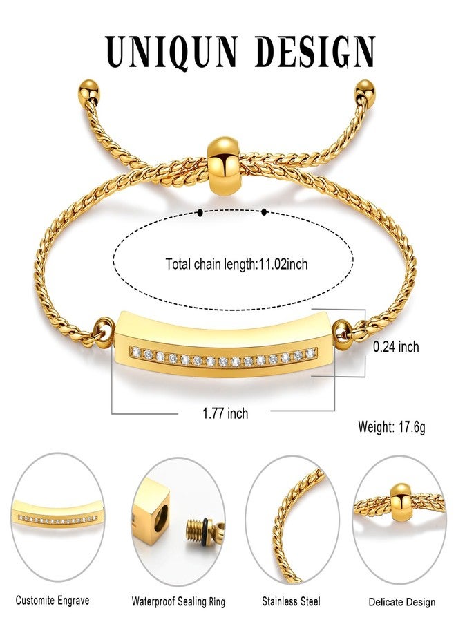 Minicremation Shiny Crystal Cremation Bracelet for Ashes for Women Cube Urn Bangle Locket Ash Holder Memorial Jewelry Bracelet Keepsake Gift - Image 2