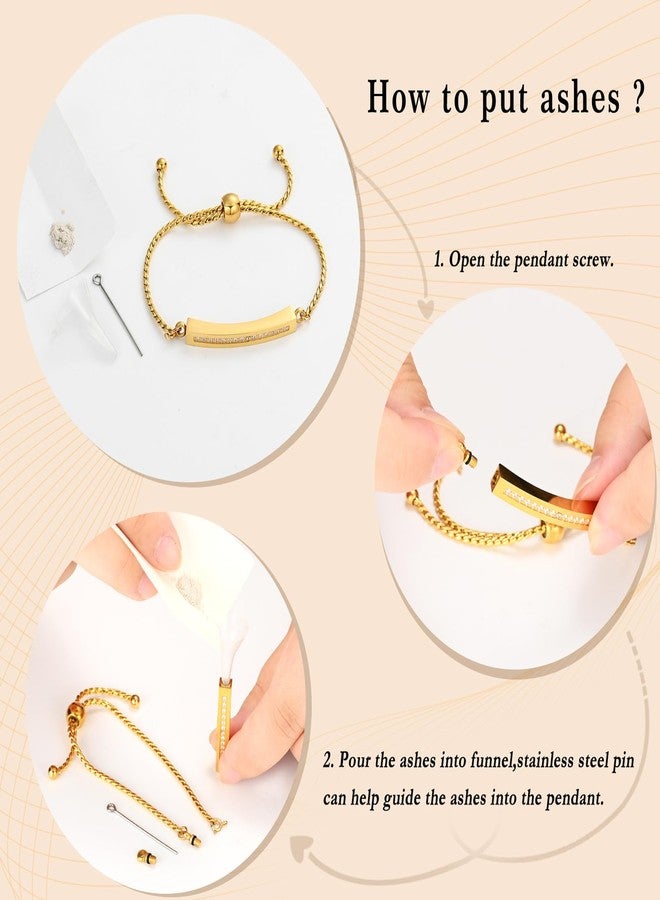 Minicremation Shiny Crystal Cremation Bracelet for Ashes for Women Cube Urn Bangle Locket Ash Holder Memorial Jewelry Bracelet Keepsake Gift - Image 3
