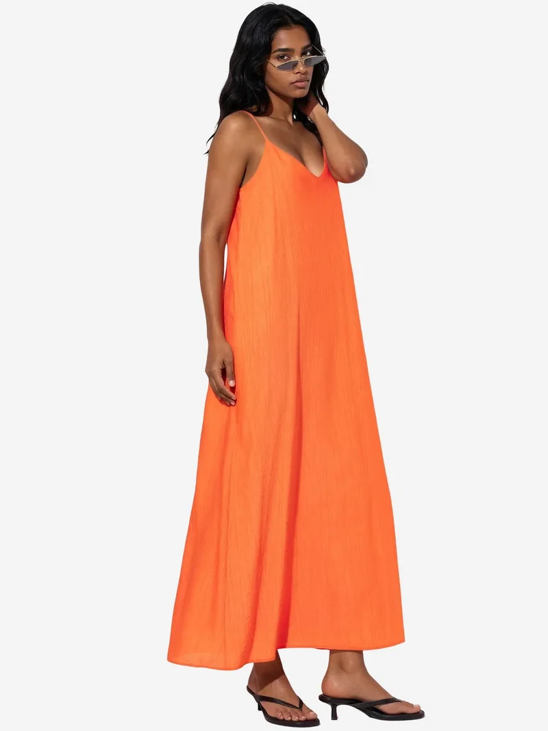 بوسيم BUSEM Women's Solid Maxi Slip Dress