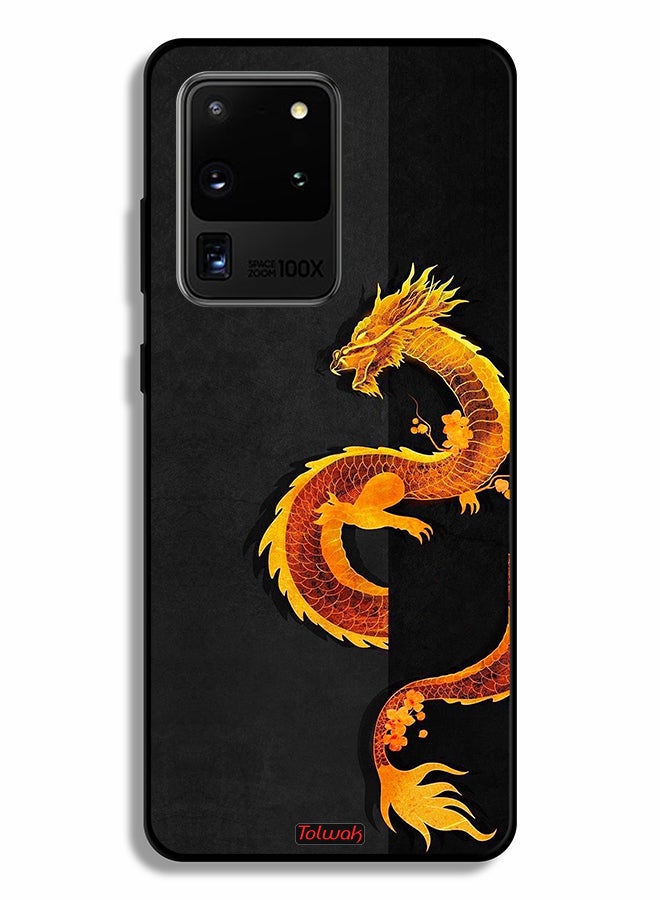 Tolwak Samsung Galaxy S20 Ultra Protective Case Cover Dragon Art - Image 2