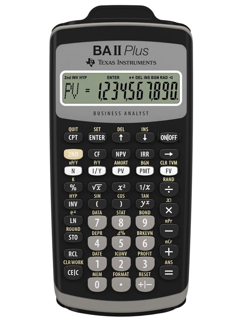 Texas Instruments BA II Plus Financial Calculator, Black Medium - Image 2